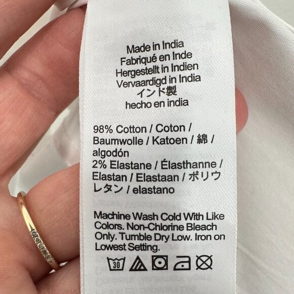 J. Crew Women's Size 8 Wren slim shirt in stretch cotton poplin Preppy Chic NWT - Picture 5 of 10